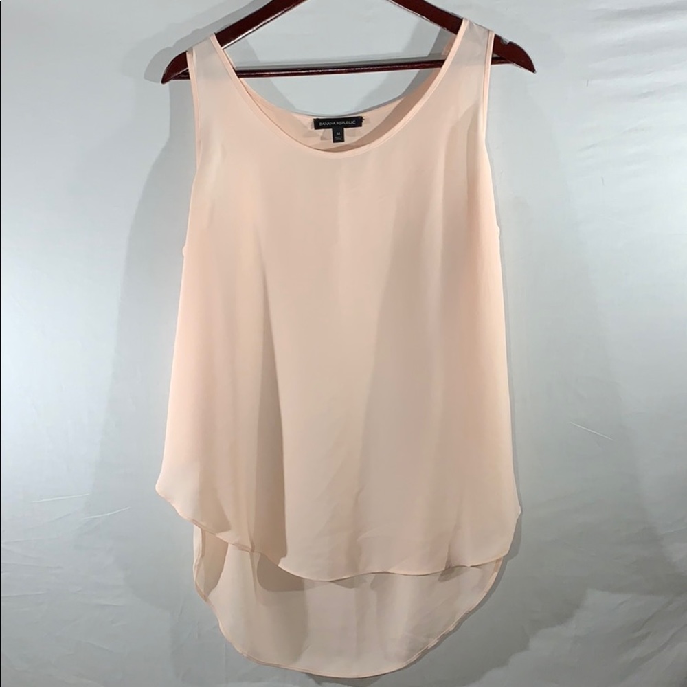 Banana Republic peach chiffon tank blouse medium